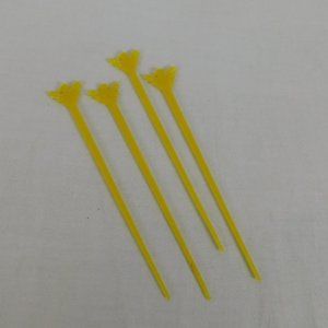 4 Yellow Bird Thunderbird Logo Swizzle Stick Vintage Mid Century Mascot Cocktail